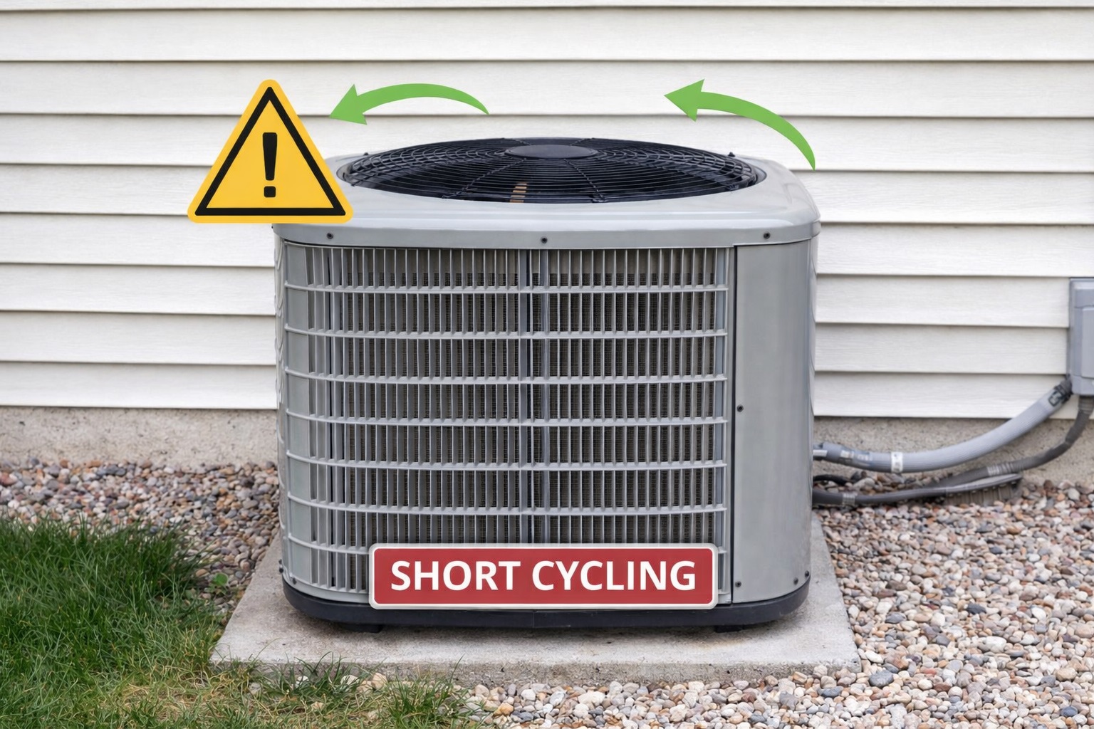 ac short cycling outdoor air conditioner unit