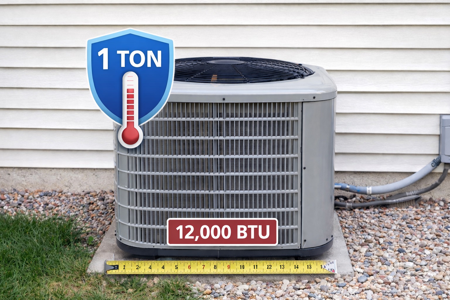 what is a ton in hvac outdoor central air conditioner unit